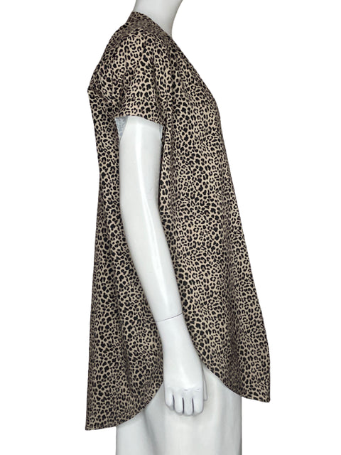 Camisa Milonga Animal Print Marrón-Talla M