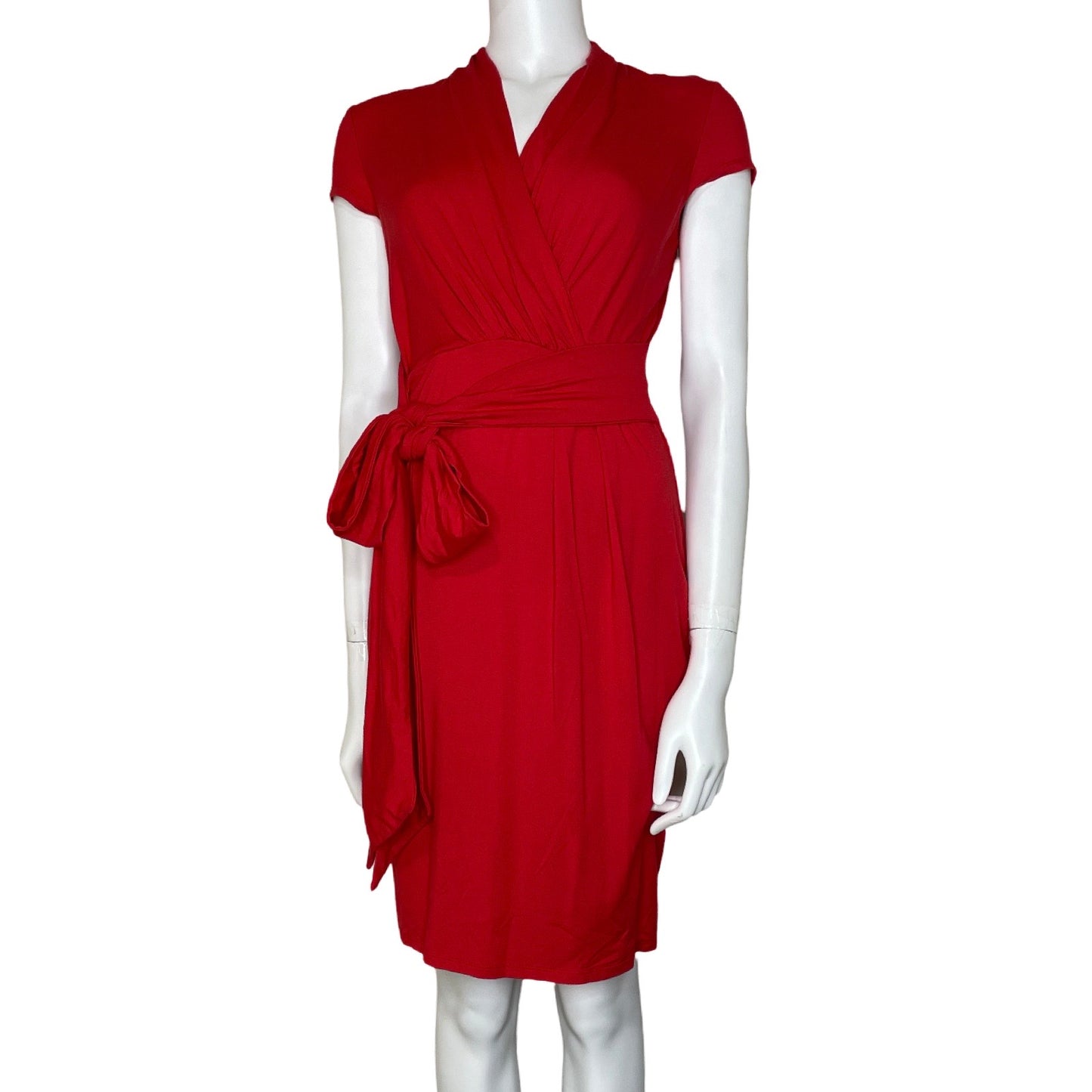 Vestido Adrianna Papell Lazo Rojo-Talla-6