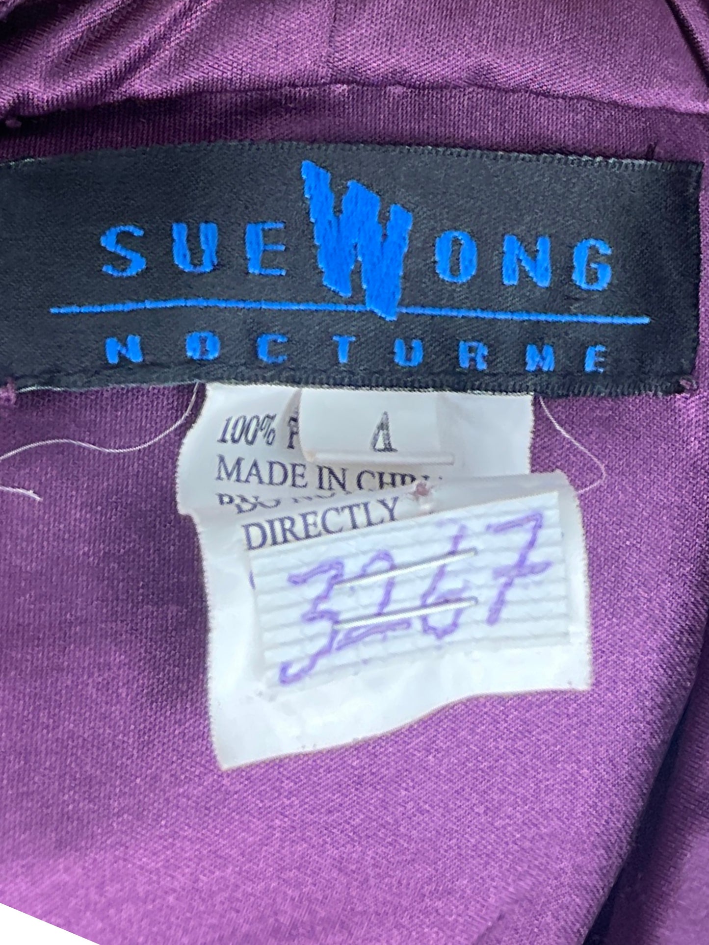 Vestido Sue Wong Halter Brillante Morado - Talla 4