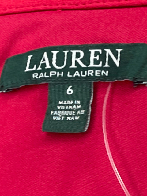 Vestido Ralph Lauren Vuelo Drapeado Rojo-Talla 6