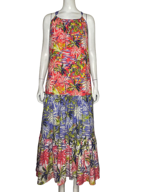 Vestido Tesoro TPS Estampado Vuelos Rosado-Talla M