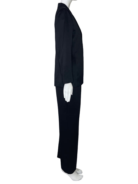 Set Kasper Blazer+Pantalon Negro-Talla 6