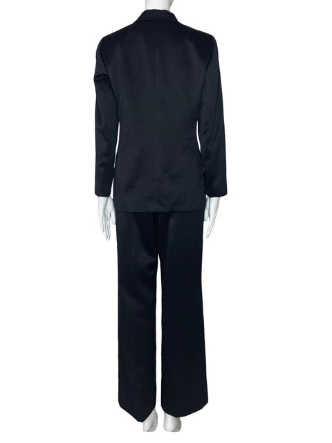 Set Kasper Blazer+Pantalon Negro-Talla 6