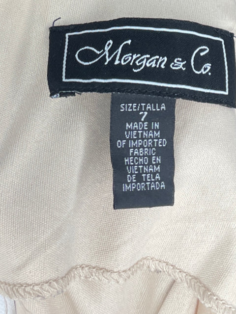 Vestido Morgan & Co Mini Lentejuelas Blanco - Talla 7