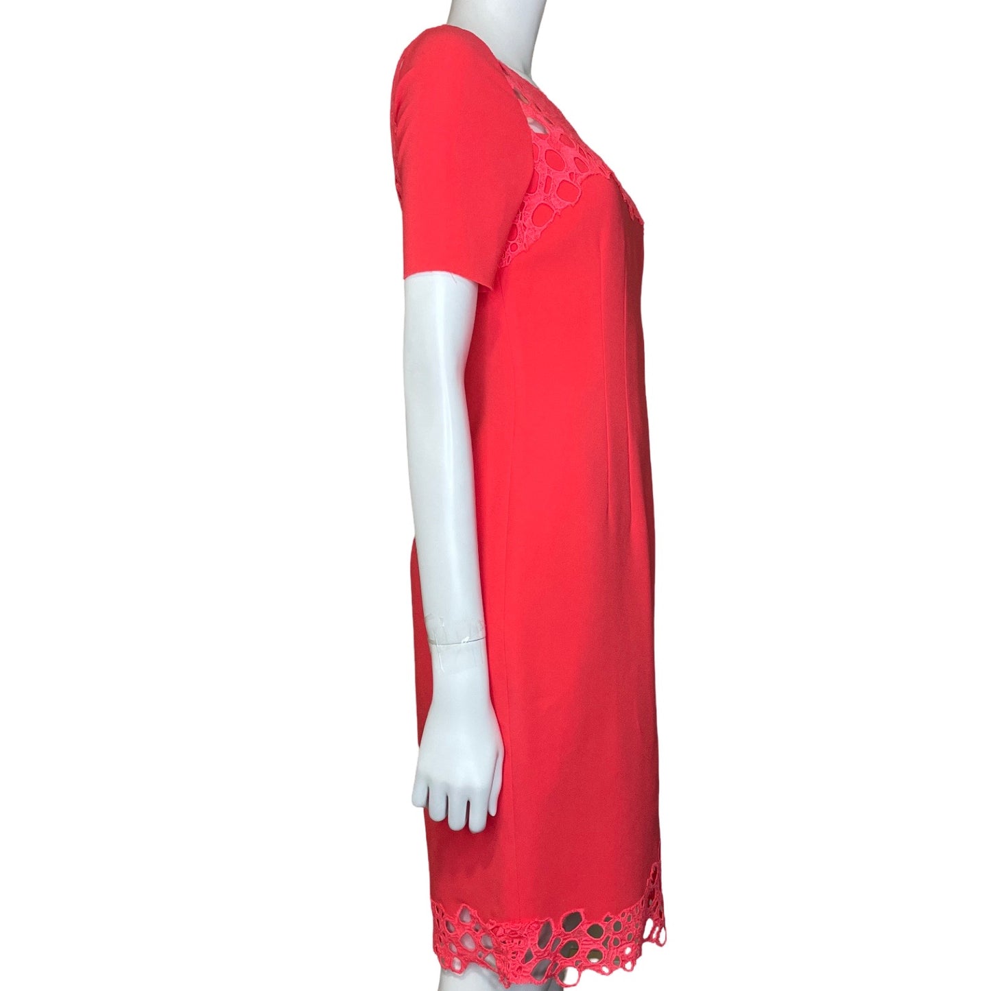 Vestido Elie Tahari Cuello Encaje Rosado-Talla-6