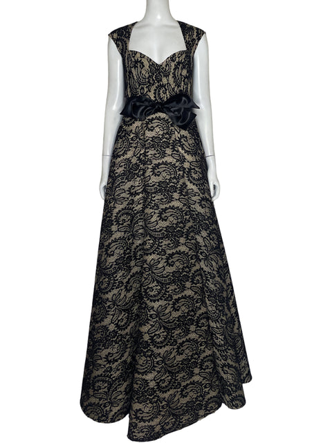 Vestido Glamazon Encaje Negro-Talla M