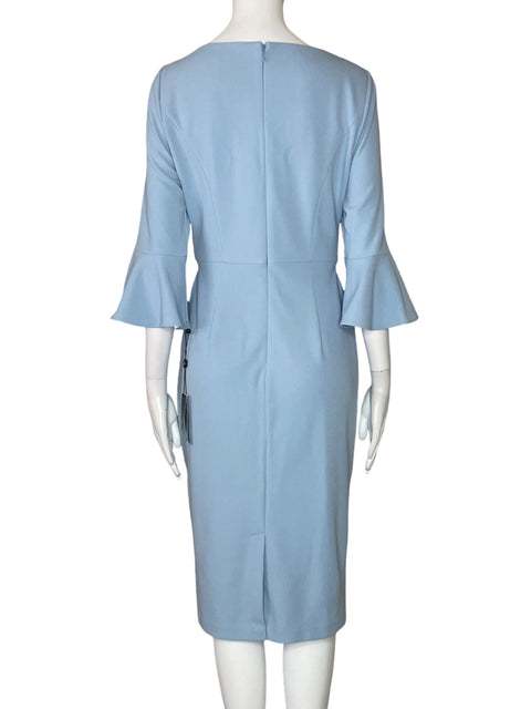 Vestido Adriana Papel Midi Mangas 3/4 Azul-Talla 6