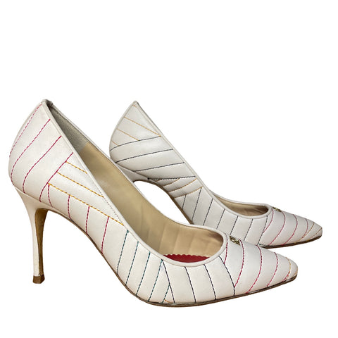 * Calzado Carolina Herrera Stilettos Blanco-Talla 38
