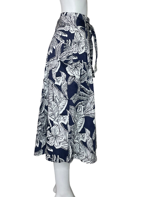 Falda Zara Bolsillos Botones Azul-Talla M