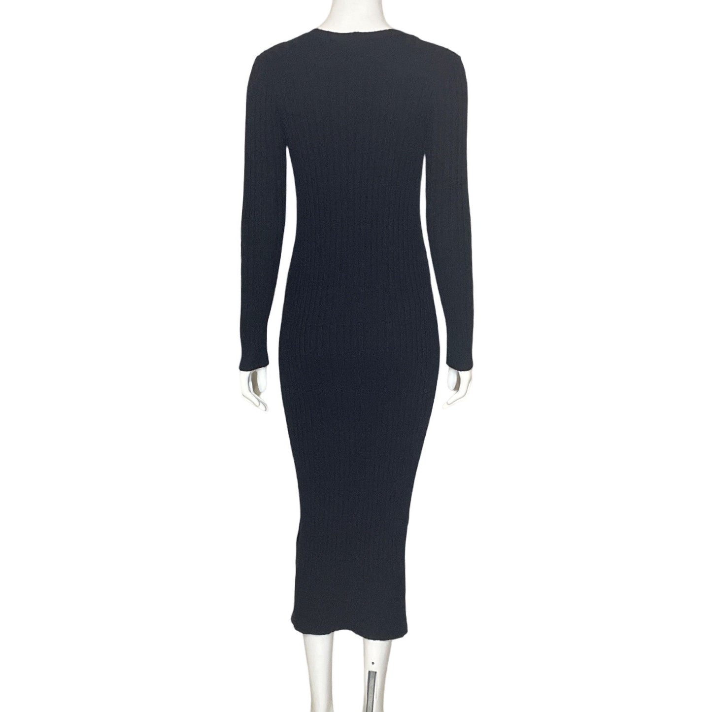 Vestido By Together Acanalado Negro - Talla M