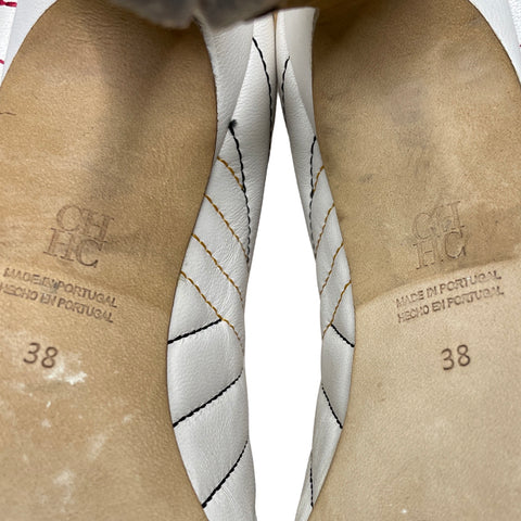 * Calzado Carolina Herrera Stilettos Blanco-Talla 38