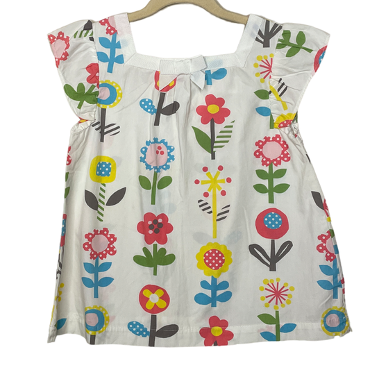 Blusa GYMBOREE Floral Blanco - Talla 5