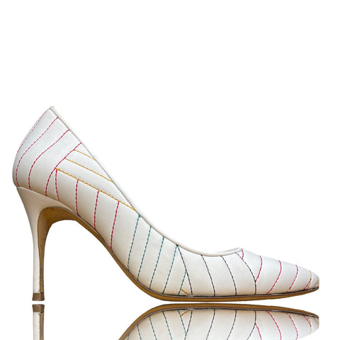 * Calzado Carolina Herrera Stilettos Blanco-Talla 38