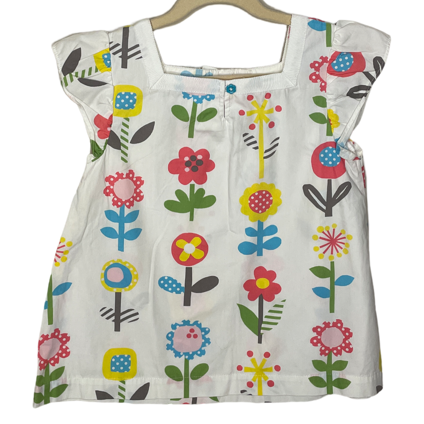 Blusa GYMBOREE Floral Blanco - Talla 5