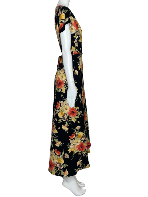 Vestido Tesoro TPS Wrap Floral Negro-Talla M
