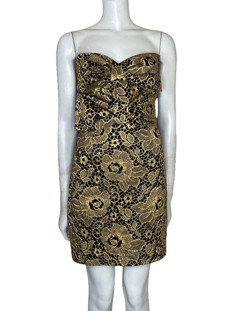 Vestido Charo Azcona Mini Bordados Negro - Talla 6