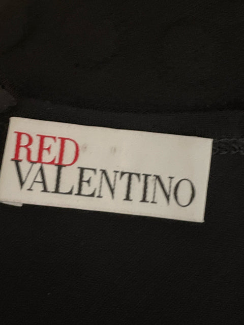 Vestido Red Valentino Mini Flared Sleeveless Negro-Talla M