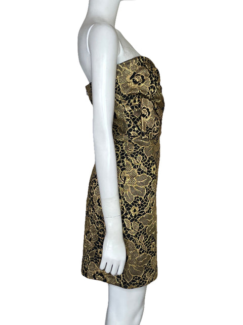 Vestido Charo Azcona Mini Bordados Negro - Talla 6