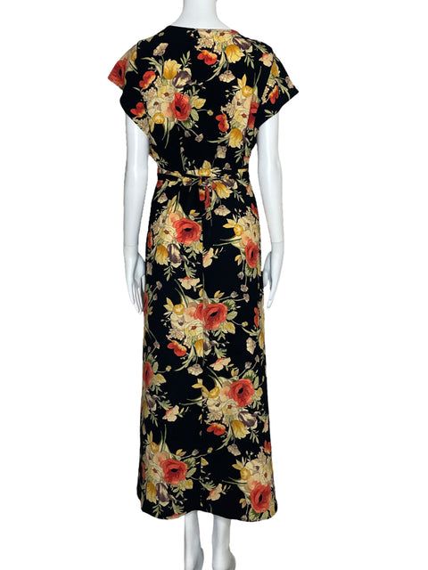 Vestido Tesoro TPS Wrap Floral Negro-Talla M