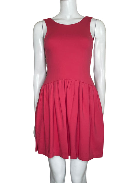 Vestido Red Valentino Mini Scoop Neck Rosado-Talla XS