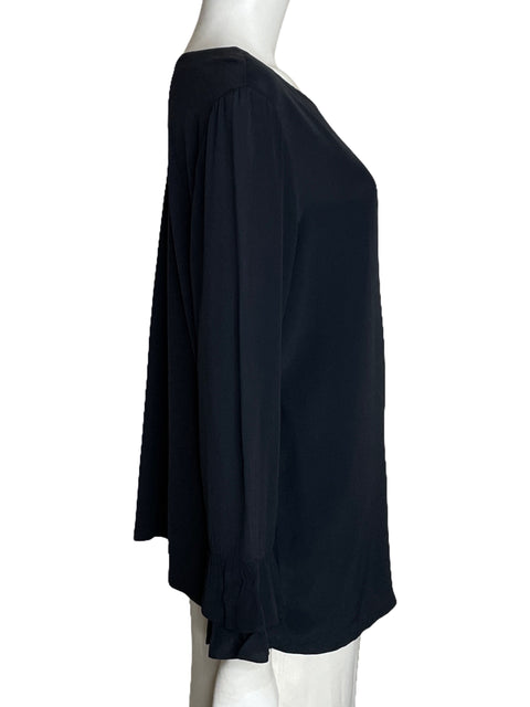 Blusa Massimo Dutti Manga Larga Negro-Talla L