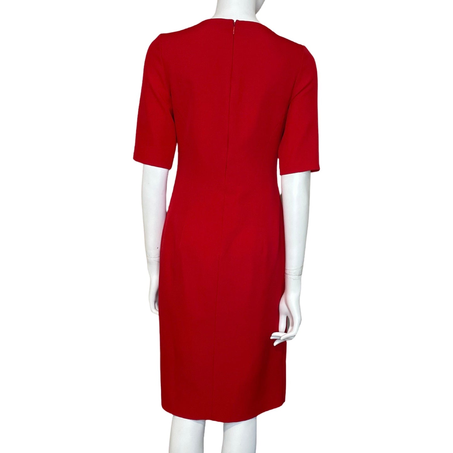 Vestido Anne Klein Cuello Pedreria Rojo-Talla-4