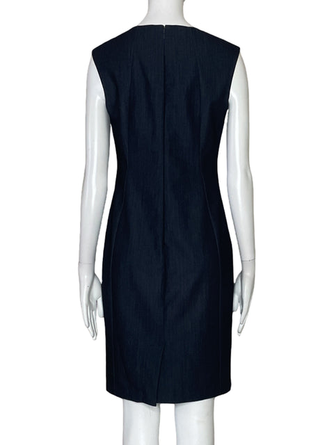 Vestido Calvin Klein Midi Sin Mangas Azul-Talla S