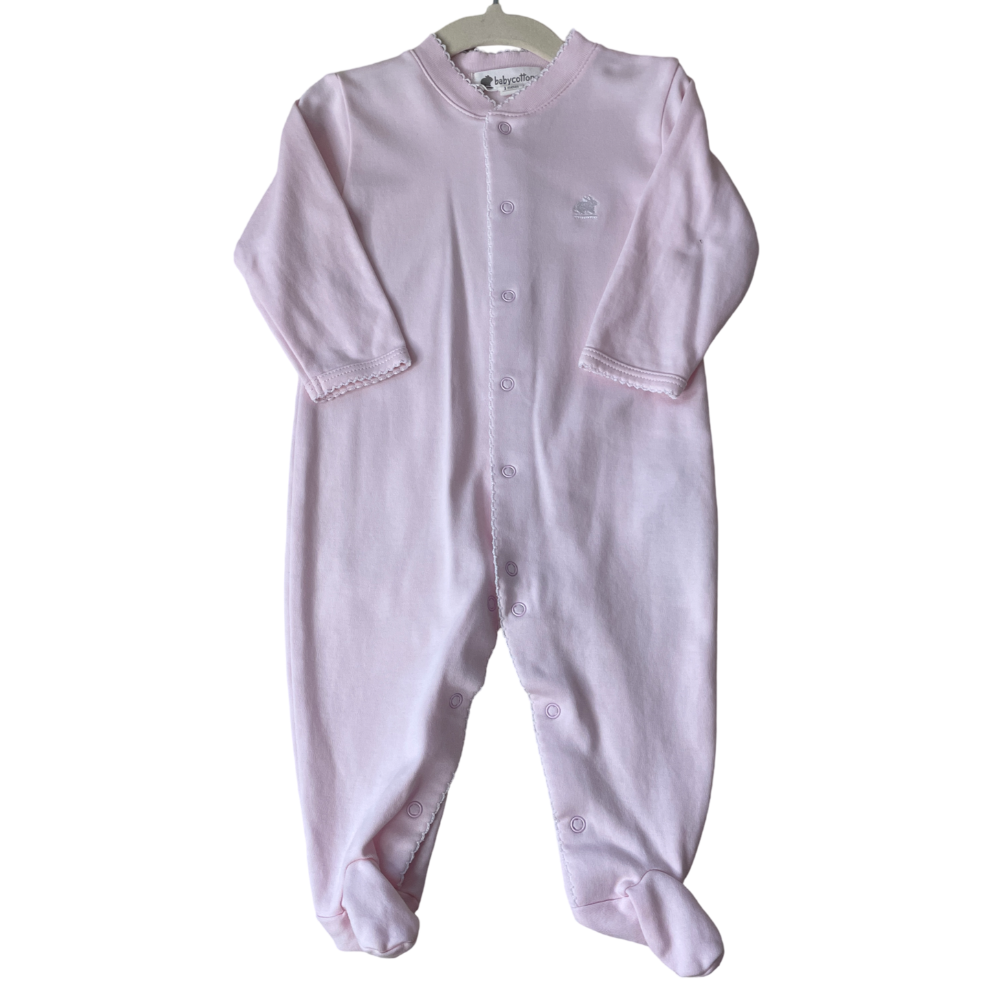 Mono Babycottons Bordado Rosado-Talla 3M