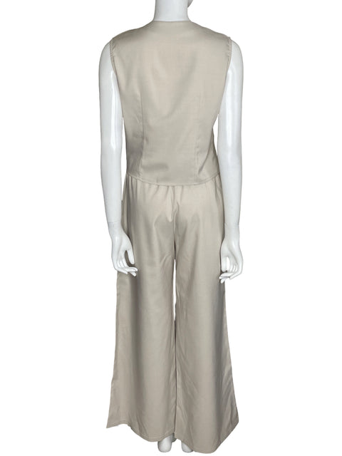 Set Tesoro TPS Vest+Pantalón Beige-Talla L