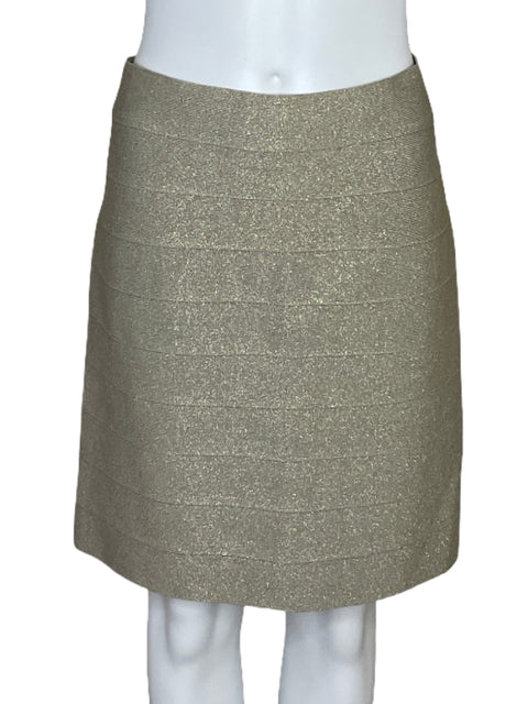 Falda Carmen Marc Valvo Brillo Dorado-Talla M