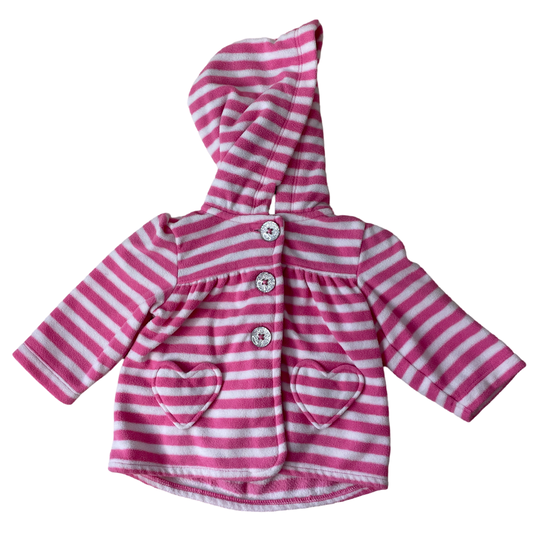 Sweater Carter's Lineas capucha Rosado-Talla 3M