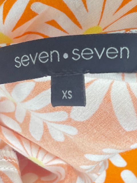 Vestido Seven Seven Flores Naranja - Talla XS