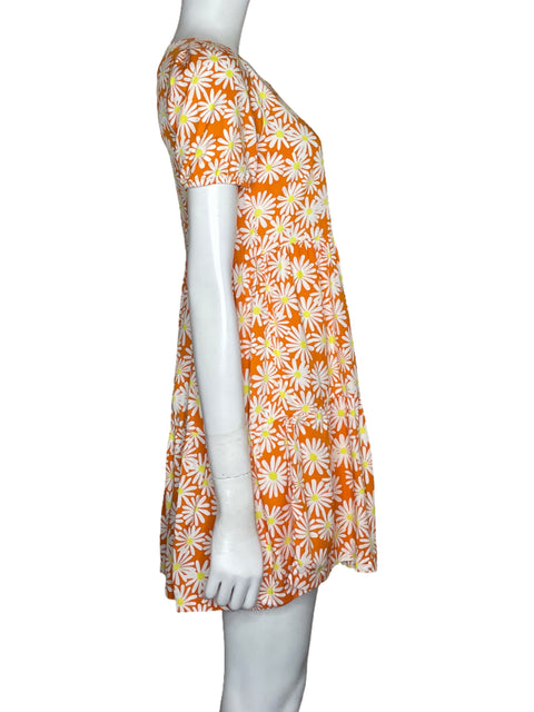 Vestido Seven Seven Flores Naranja - Talla XS