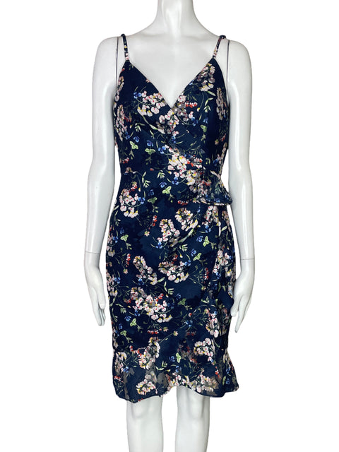 Vestido Minuet Flores Encaje Azul-Talla S