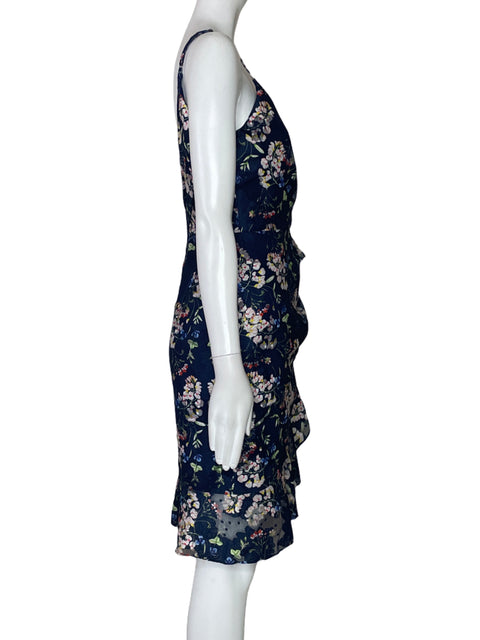 Vestido Minuet Flores Encaje Azul-Talla S
