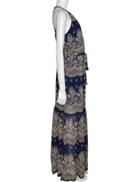 Vestido Jessica Simpson Maxi Print Azul-Talla 4