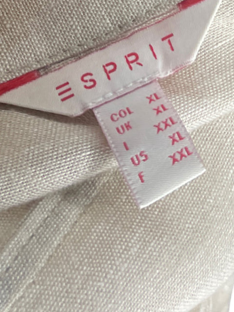 Vestido Esprit Camisero Lino Beige - Talla XL