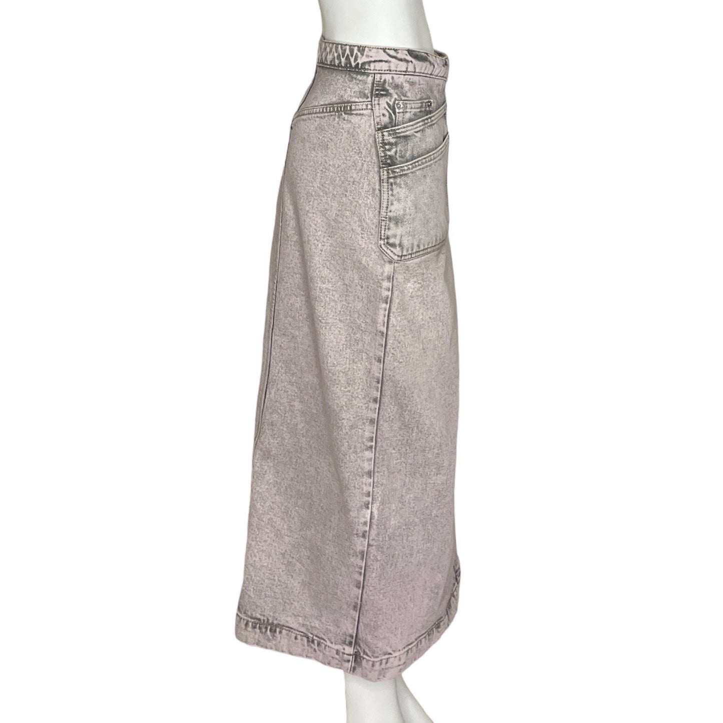 Falda Bimba y Lola Denim Midi Rosado-Talla 36