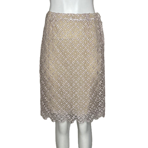 * Falda Prada Encaje Rosado-Talla 38