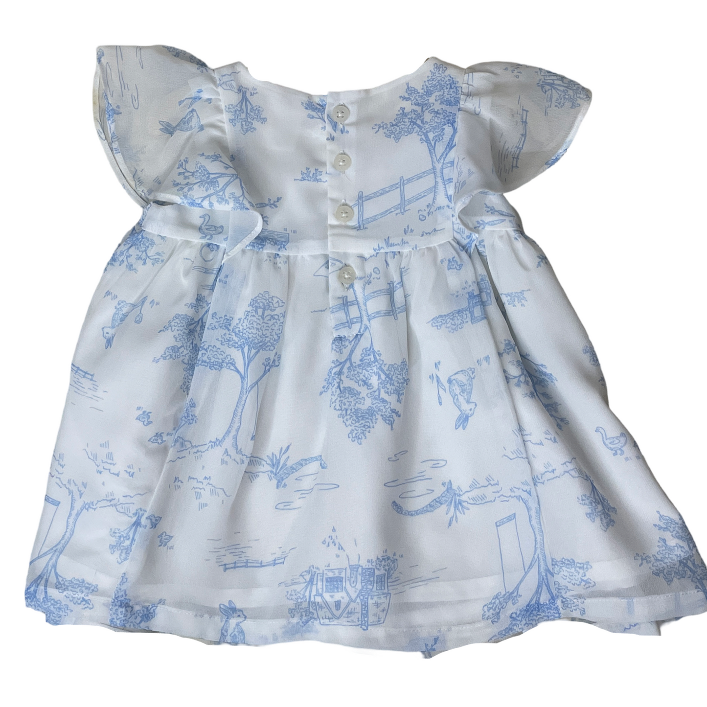 Vestido Carter's Vuelos Estampado Azul-Talla 3M