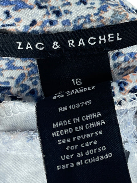 Pantalón Zac & Rachel Estampado Azul-Talla 16