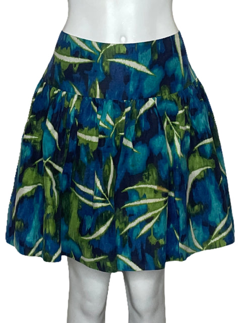 Falda Kenneth Cole Mini Estampado Verde - Talla 6