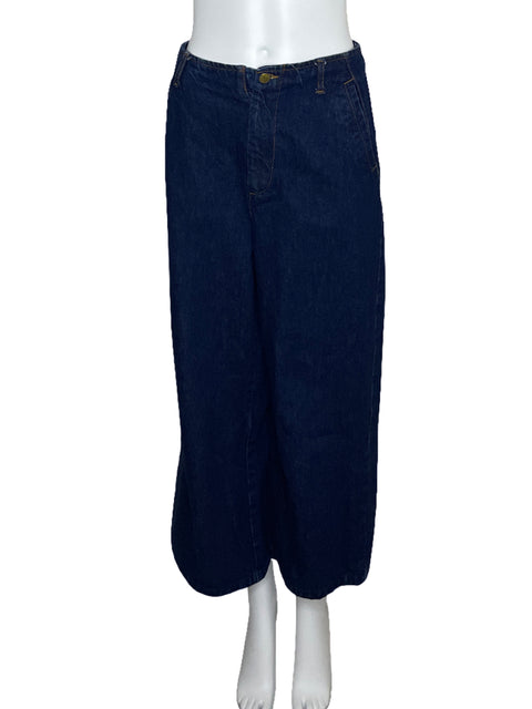 Pantalon Zara Denim Capri Azul-Talla 8