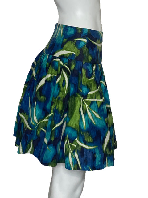 Falda Kenneth Cole Mini Estampado Verde - Talla 6