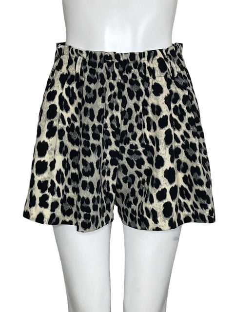 Short Zara Animal Print Paper Bag Gris-Talla XS