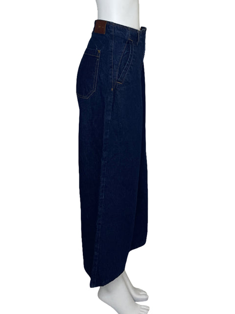 Pantalon Zara Denim Capri Azul-Talla 8