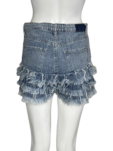 Short Insane Gene Denim Vuelos Azul-Talla S