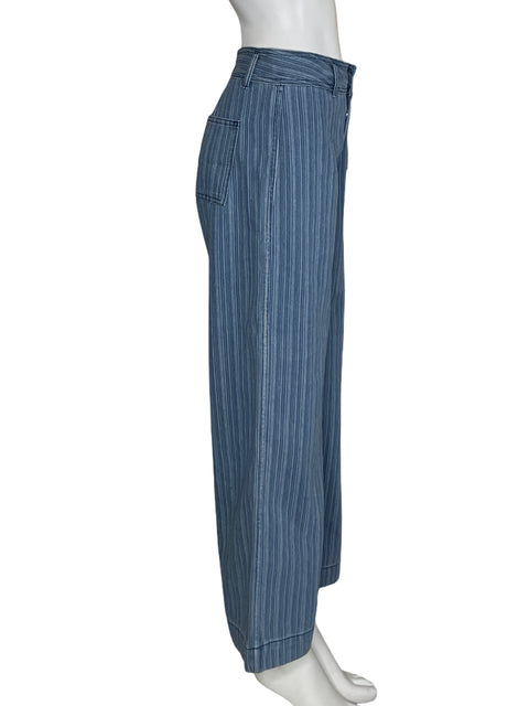 Pantalón Miou Muse Denim Rayas Azul-Talla M
