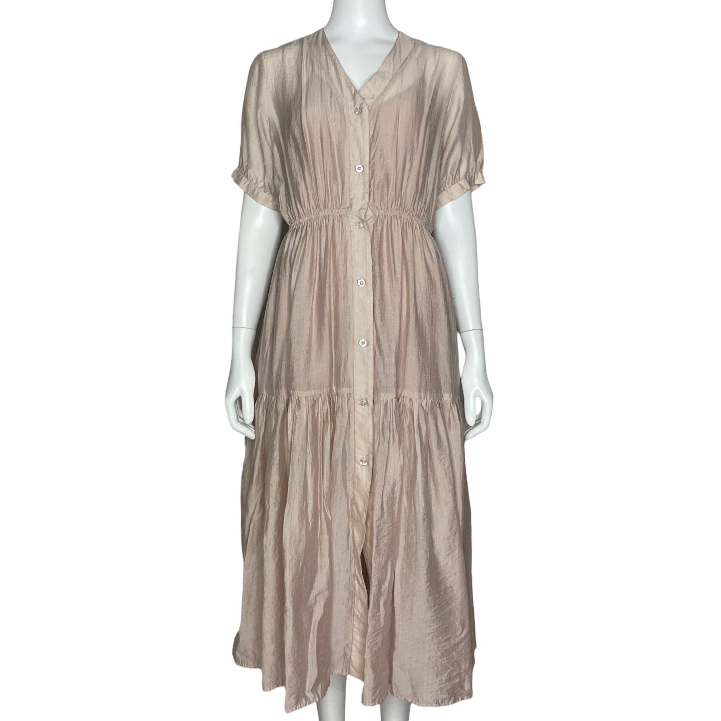 Vestido Mod Ref Camisero Beige-Talla S