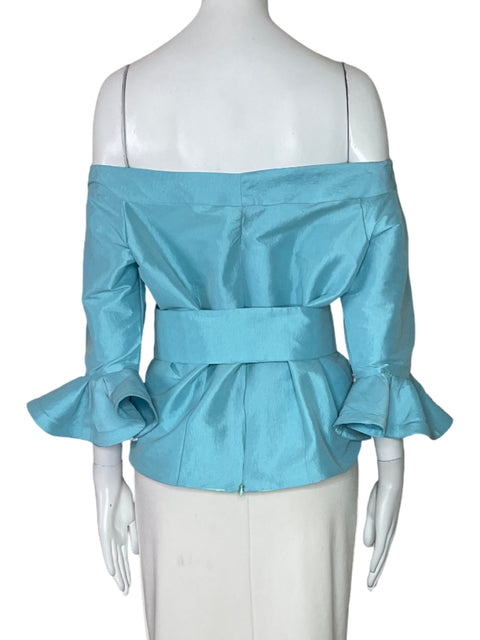 Blusa Celipizan Off Shoulder Vuelo Azul-Talla M
